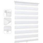 Sekey Schnurloses Doppelrollo Klemmfix - Weiß - Duo Rollo ohne Bohren für Fenster & Türen